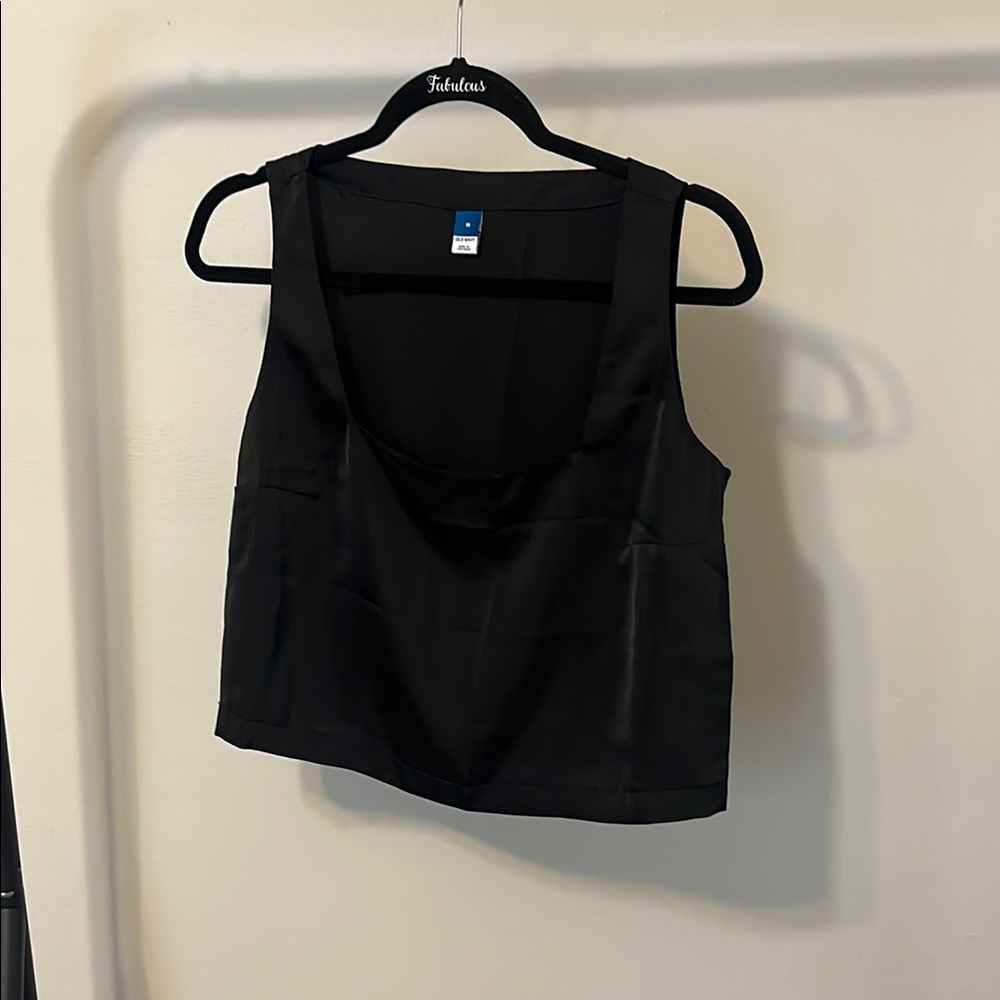 Old Navy Black square neck Tank Top